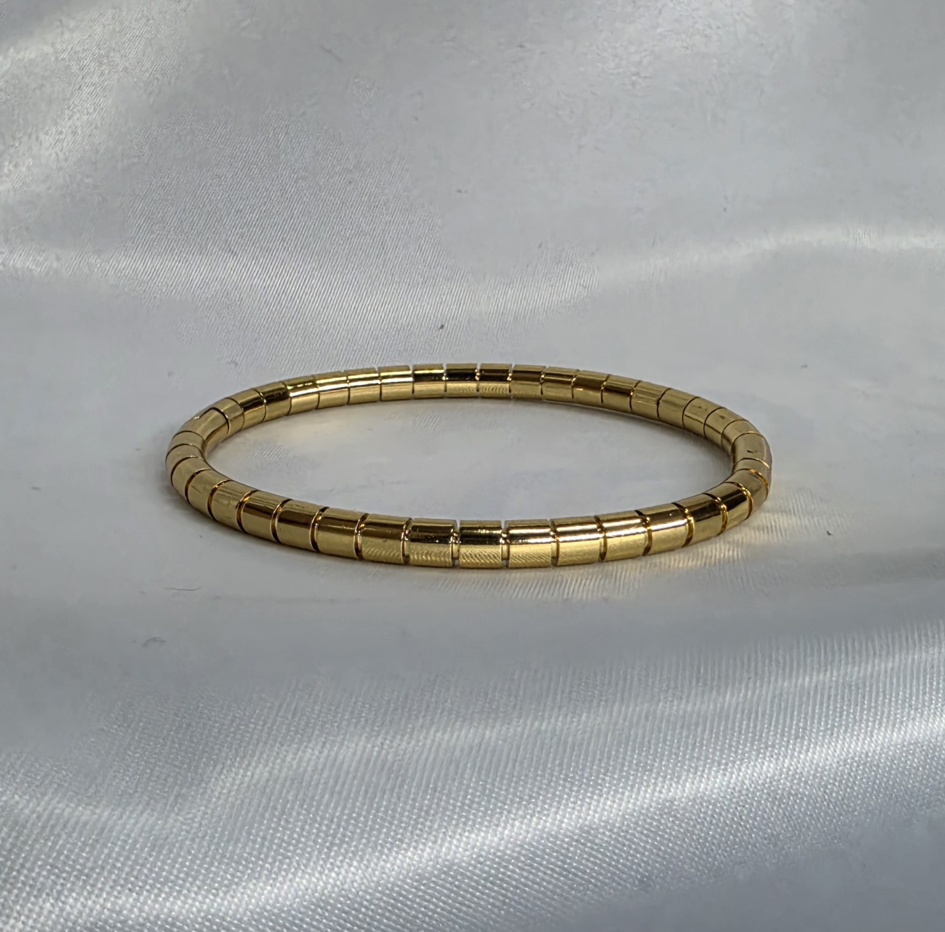 Classic Gold Link Bamboo Bracelet — view 2